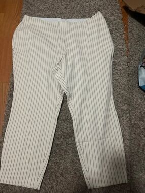 a new day Cream Pinstripe Dress Pants